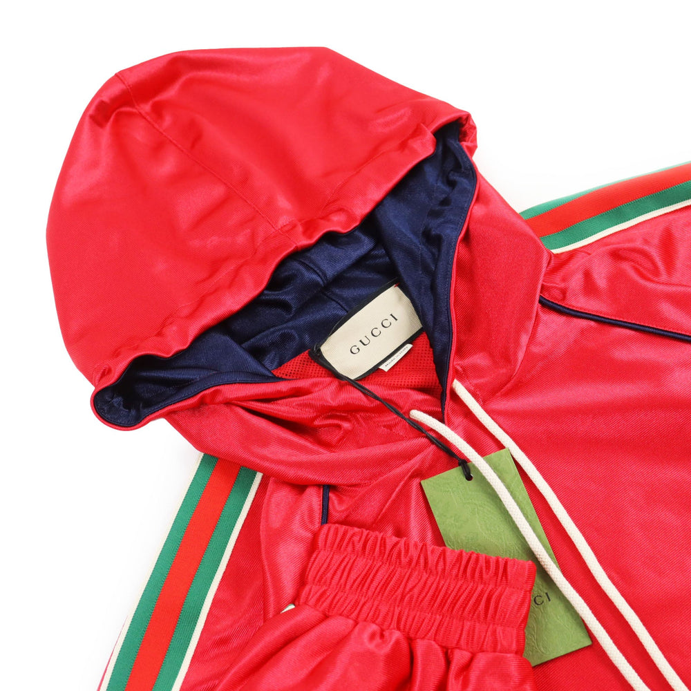 GUCCI Hoodie 653373 Outer: 100% polyester, Part: 100% polyamide (nylon), Part: 100% polyester, Lining: 100% polyamide (nylon) Red mens M Used Authentic