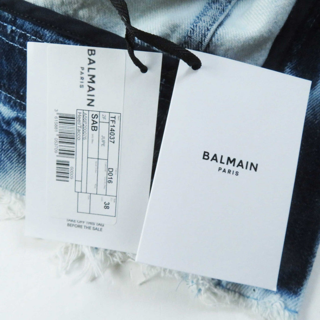 BALMAIN skirt 4037D016 rayon Bi-color Women 38 Used Authentic