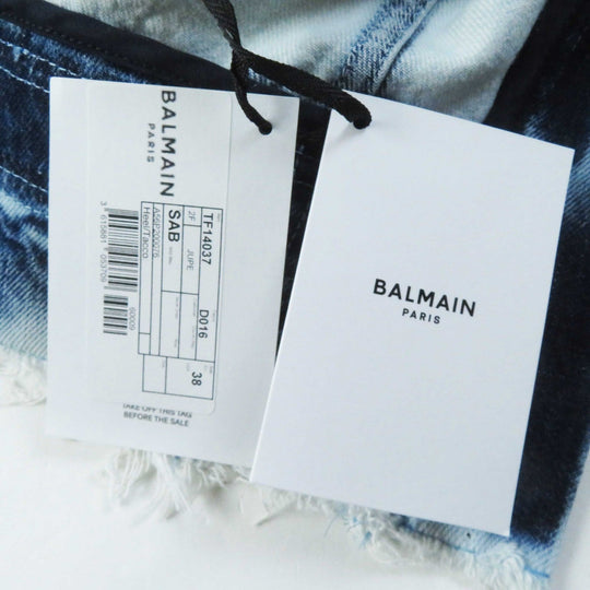 BALMAIN skirt 4037D016 rayon Bi-color Women 38 Used Authentic