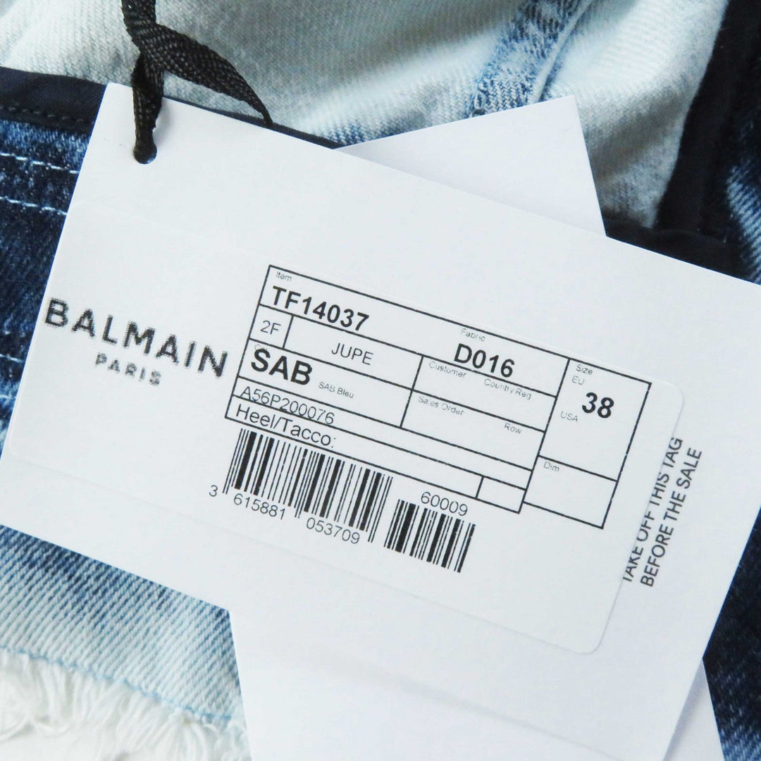BALMAIN skirt 4037D016 rayon Bi-color Women 38 Used Authentic