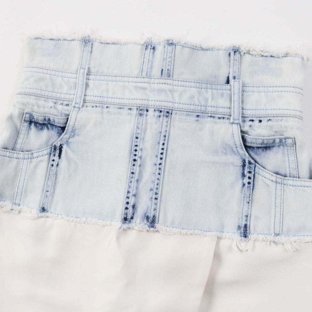 BALMAIN skirt 4037D016 rayon Bi-color Women 38 Used Authentic