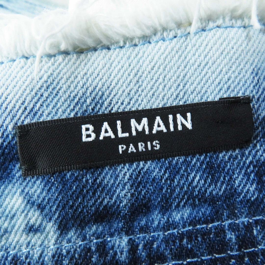 BALMAIN skirt 4037D016 rayon Bi-color Women 38 Used Authentic