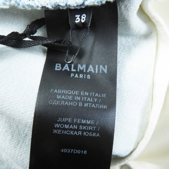 BALMAIN skirt 4037D016 rayon Bi-color Women 38 Used Authentic