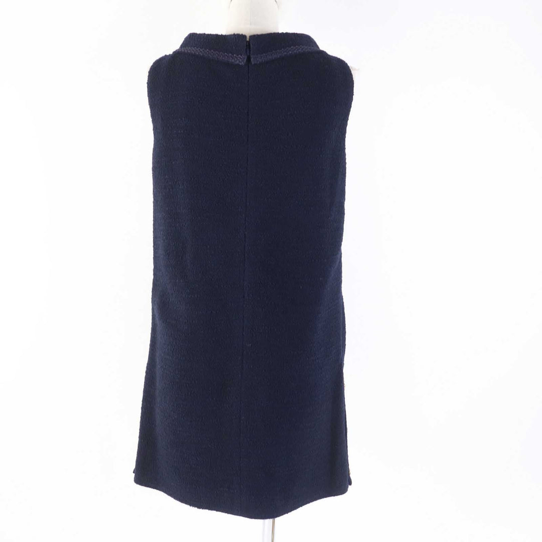 GUCCI one piece 652725 Main: 90% wool, Main: 10% nylon, Part: 49% acetate, Part: 45% acrylic, Part: 6% polyester, Lining: 73% acetate, 27% silk Navy Women 36 Used Authentic