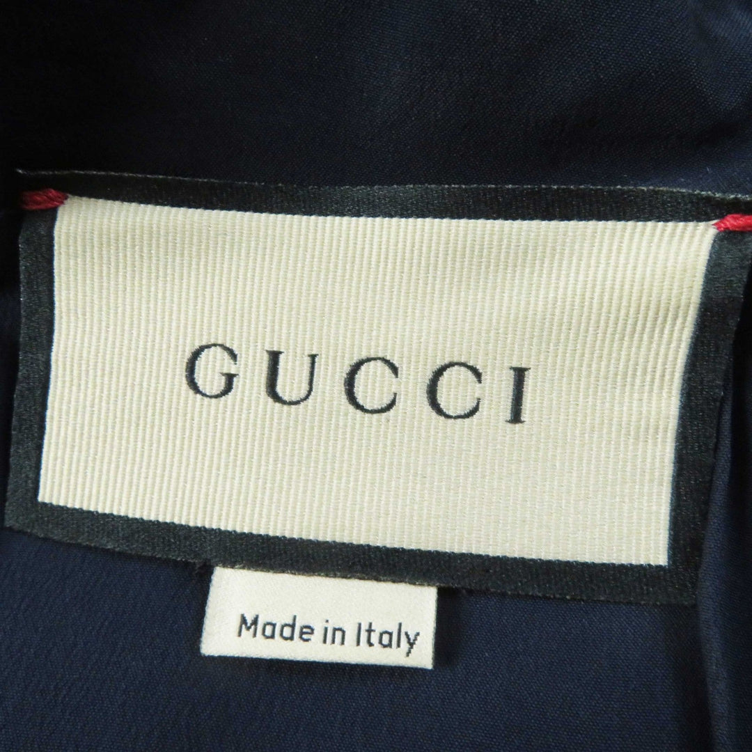 GUCCI one piece 652725 Main: 90% wool, Main: 10% nylon, Part: 49% acetate, Part: 45% acrylic, Part: 6% polyester, Lining: 73% acetate, 27% silk Navy Women 36 Used Authentic