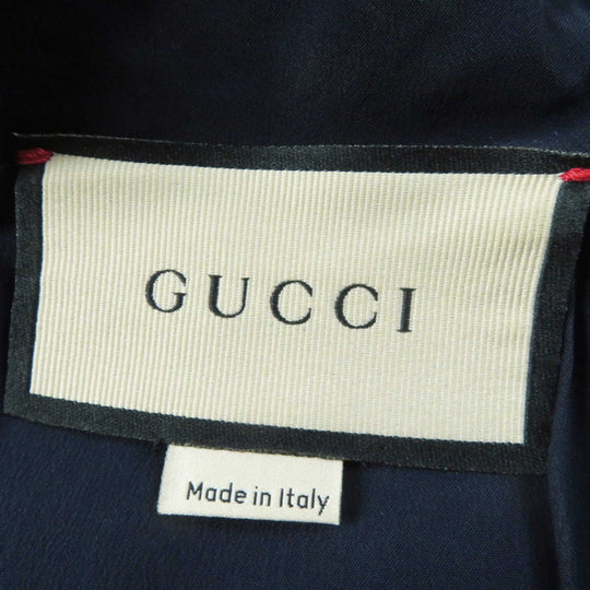 GUCCI one piece 652725 Main: 90% wool, Main: 10% nylon, Part: 49% acetate, Part: 45% acrylic, Part: 6% polyester, Lining: 73% acetate, 27% silk Navy Women 36 Used Authentic