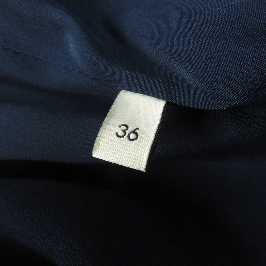 GUCCI one piece 652725 Main: 90% wool, Main: 10% nylon, Part: 49% acetate, Part: 45% acrylic, Part: 6% polyester, Lining: 73% acetate, 27% silk Navy Women 36 Used Authentic