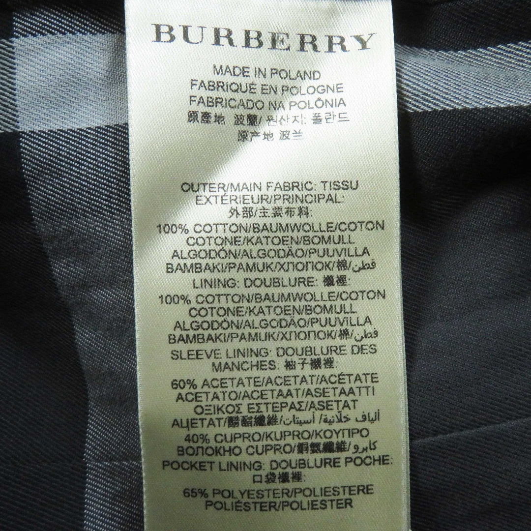 BURBERRY LONDON trench coat 4015581 Outer: 100% cotton, Lining: 100% cotton, Sleeve lining: 60% acetate, 40% cupra, Pocket lining: 65% polyester, 35% cotton Navy blue type Women 38 Used Authentic
