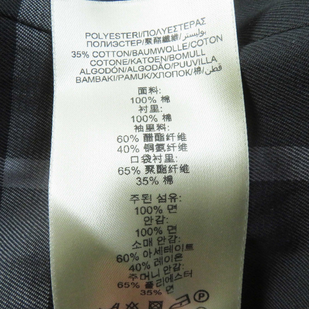 BURBERRY LONDON trench coat 4015581 Outer: 100% cotton, Lining: 100% cotton, Sleeve lining: 60% acetate, 40% cupra, Pocket lining: 65% polyester, 35% cotton Navy blue type Women 38 Used Authentic