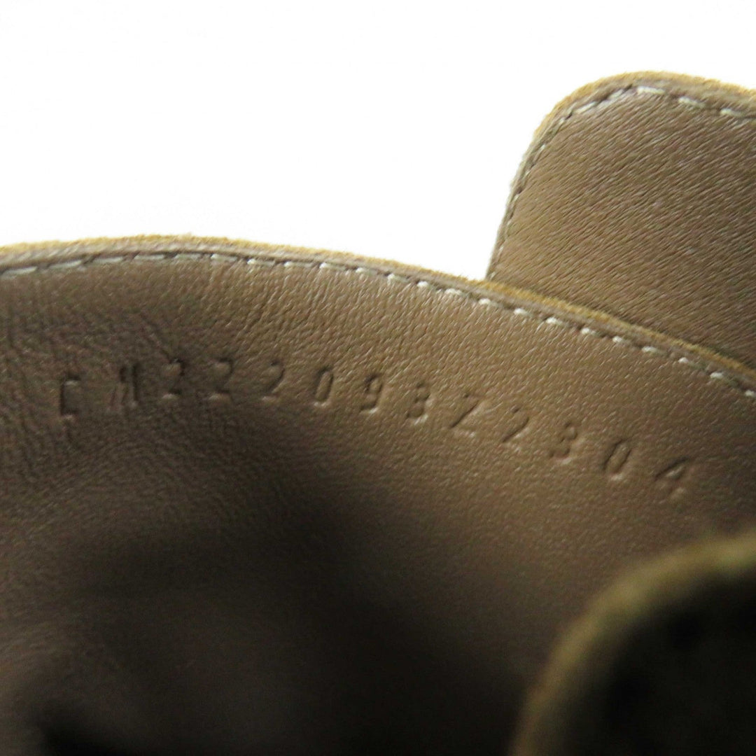HERMES short boots Veau Velour (Suede Leather) Brown beige Frenchie 50 Women 35 1/2 Used Authentic