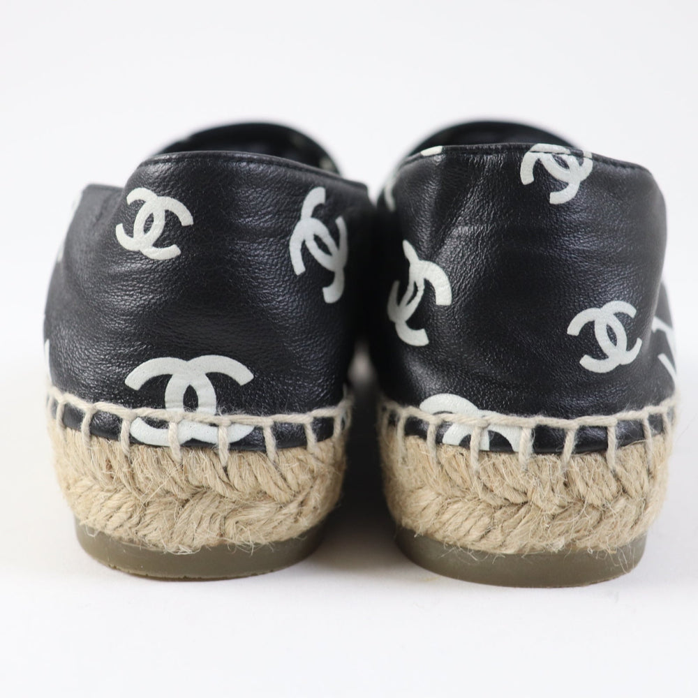 CHANEL Leather shoes 22S G38628 Main: Leather Black White Women 35 Used Authentic