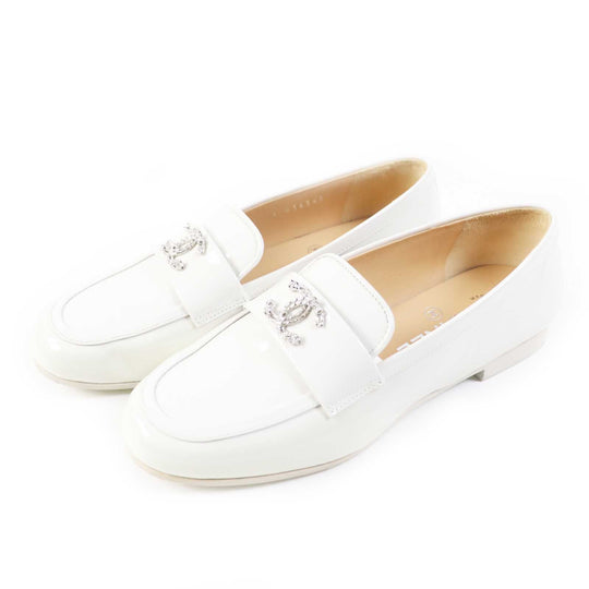 CHANEL loafers G36343 Main: Patent leather white Women 35 Used Authentic