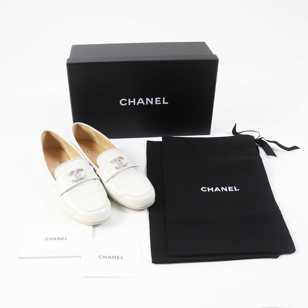 CHANEL loafers G36343 Main: Patent leather white Women 35 Used Authentic