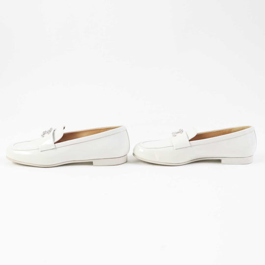 CHANEL loafers G36343 Main: Patent leather white Women 35 Used Authentic