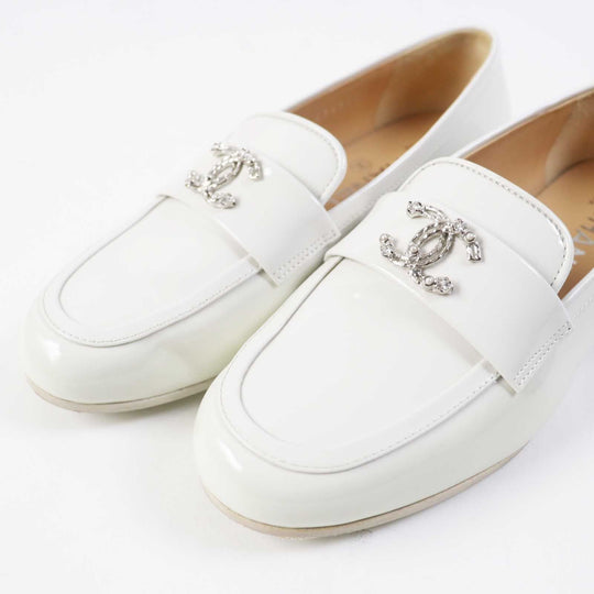 CHANEL loafers G36343 Main: Patent leather white Women 35 Used Authentic