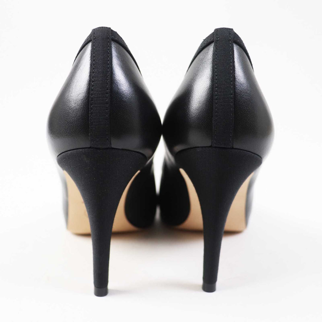 CHANEL pumps G34061 Main: Lamb leather, Part: Grosgrain black Women 34 1/2C Used Authentic