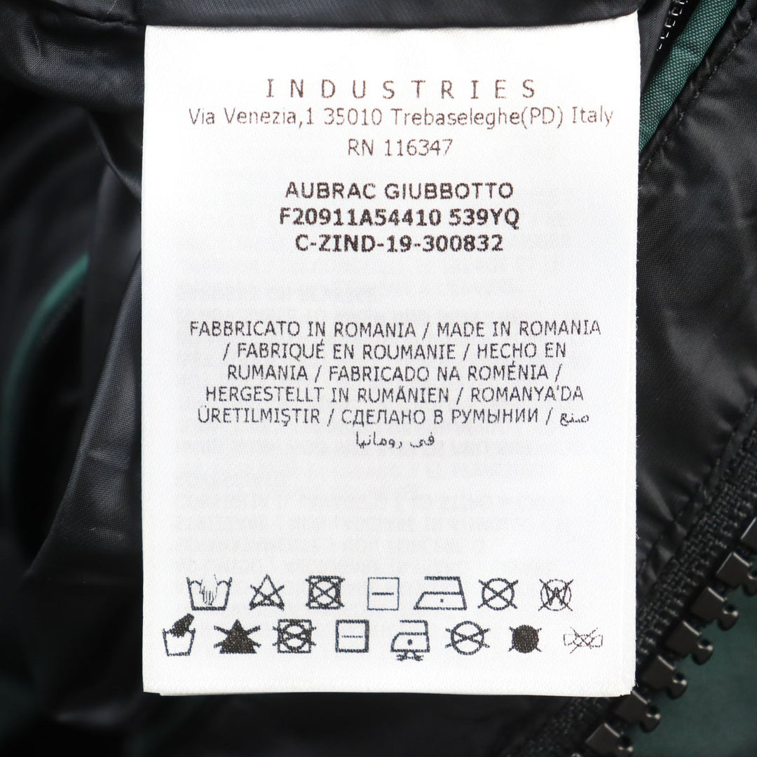 MONCLER Down jacket 1A54410 Outer: 100% nylon, Lining: 100% nylon, Part: 100% nylon, Part: 100% nylon, Part: 100% nylon, Filling: 90% down, 10% feather Green black AUBRAC mens 3 Used Authentic