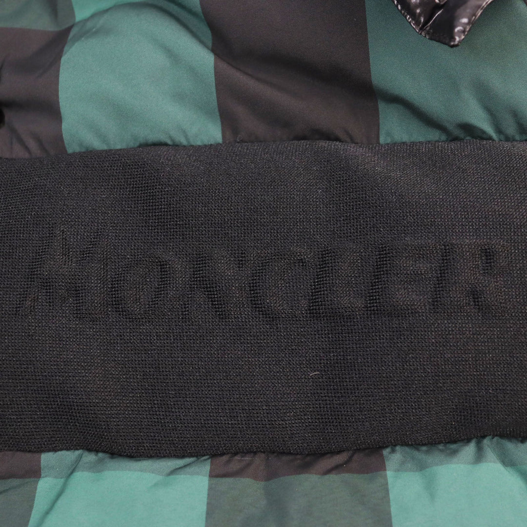 MONCLER Down jacket 1A54410 Outer: 100% nylon, Lining: 100% nylon, Part: 100% nylon, Part: 100% nylon, Part: 100% nylon, Filling: 90% down, 10% feather Green black AUBRAC mens 3 Used Authentic