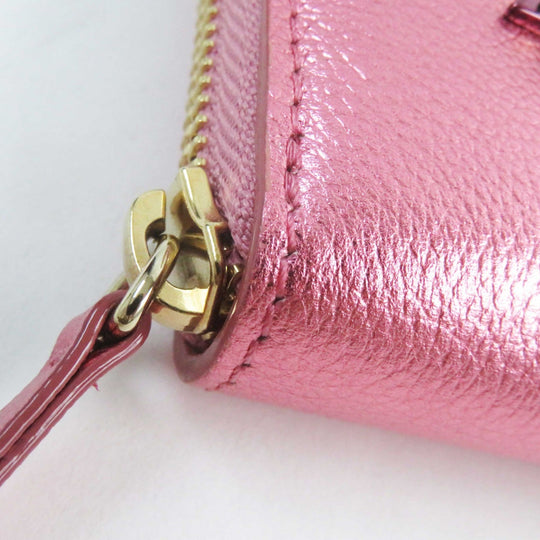JIMMY CHOO Long Wallet Purse 194FILIPA Main: Leather Metallic pink Filipa Women Used Authentic