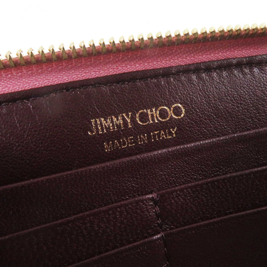 JIMMY CHOO Long Wallet Purse 194FILIPA Main: Leather Metallic pink Filipa Women Used Authentic