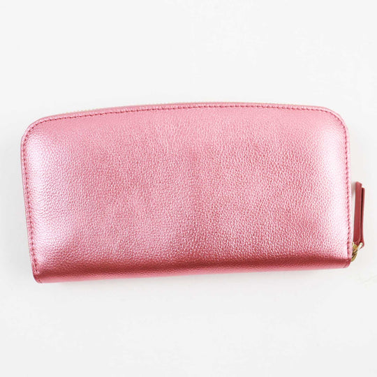JIMMY CHOO Long Wallet Purse 194FILIPA Main: Leather Metallic pink Filipa Women Used Authentic