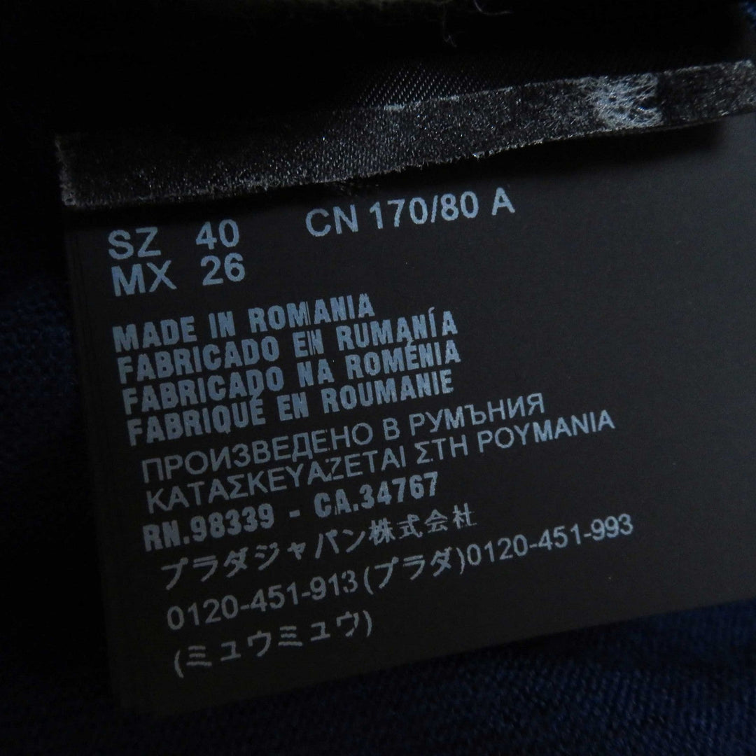 PRADA Short sleeve knit P24I0F Outer: 75% wool, Outer: 25% silk blue Women 40 Used Authentic