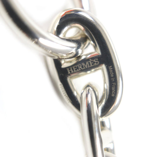 HERMES bracelet Main�FSV925 Silver Chene Dunkle MM mens Used Authentic