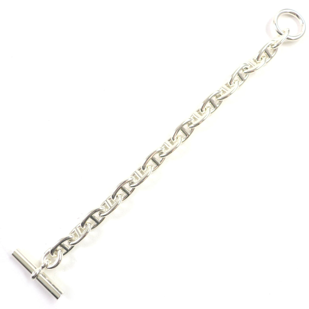 HERMES bracelet Main�FSV925 Silver Chene Dunkle MM mens Used Authentic