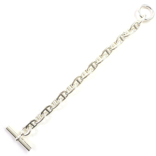 HERMES bracelet Main�FSV925 Silver Chene Dunkle MM mens Used Authentic