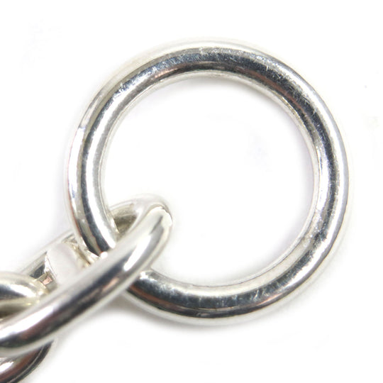 HERMES bracelet Main�FSV925 Silver Chene Dunkle MM mens Used Authentic
