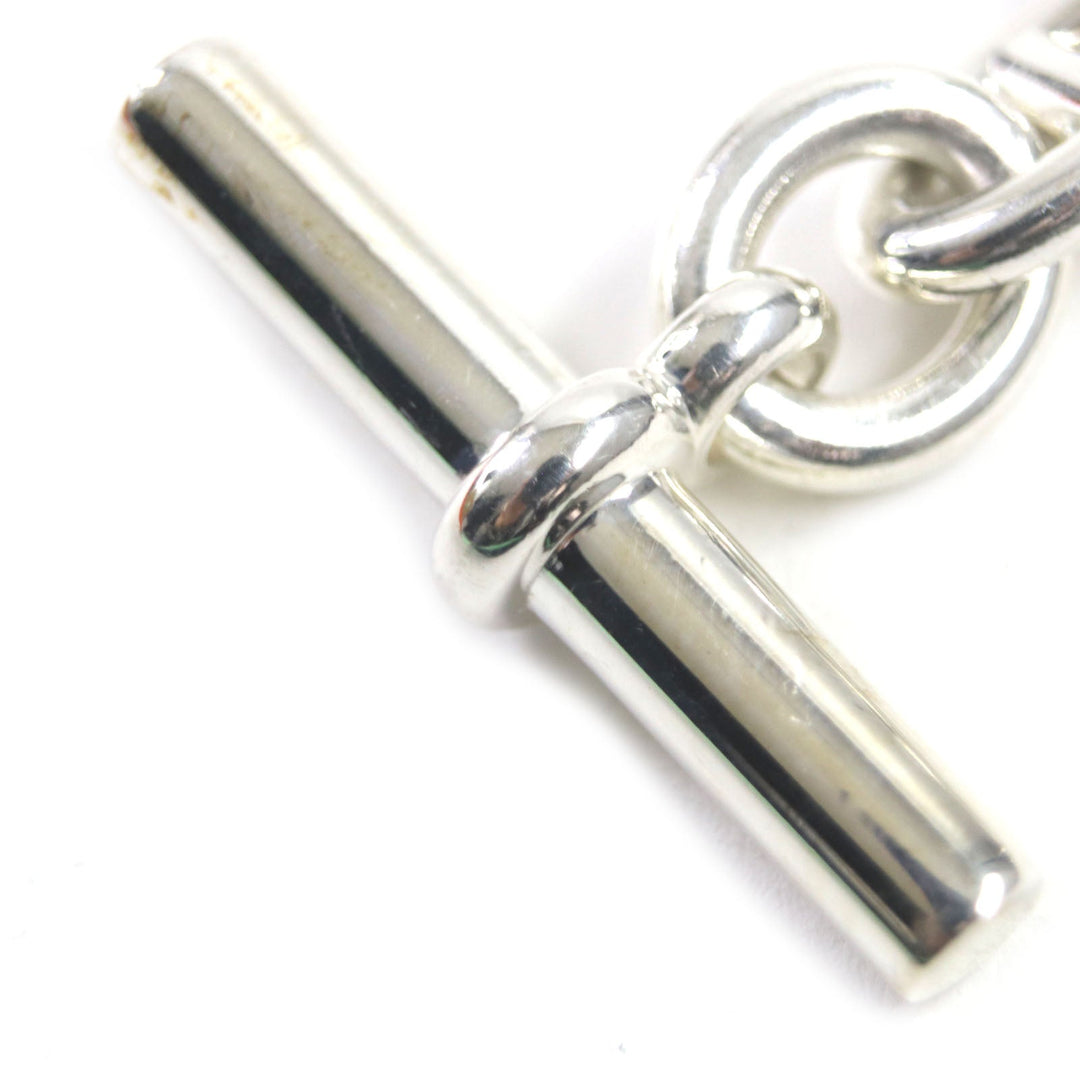 HERMES bracelet Main�FSV925 Silver Chene Dunkle MM mens Used Authentic