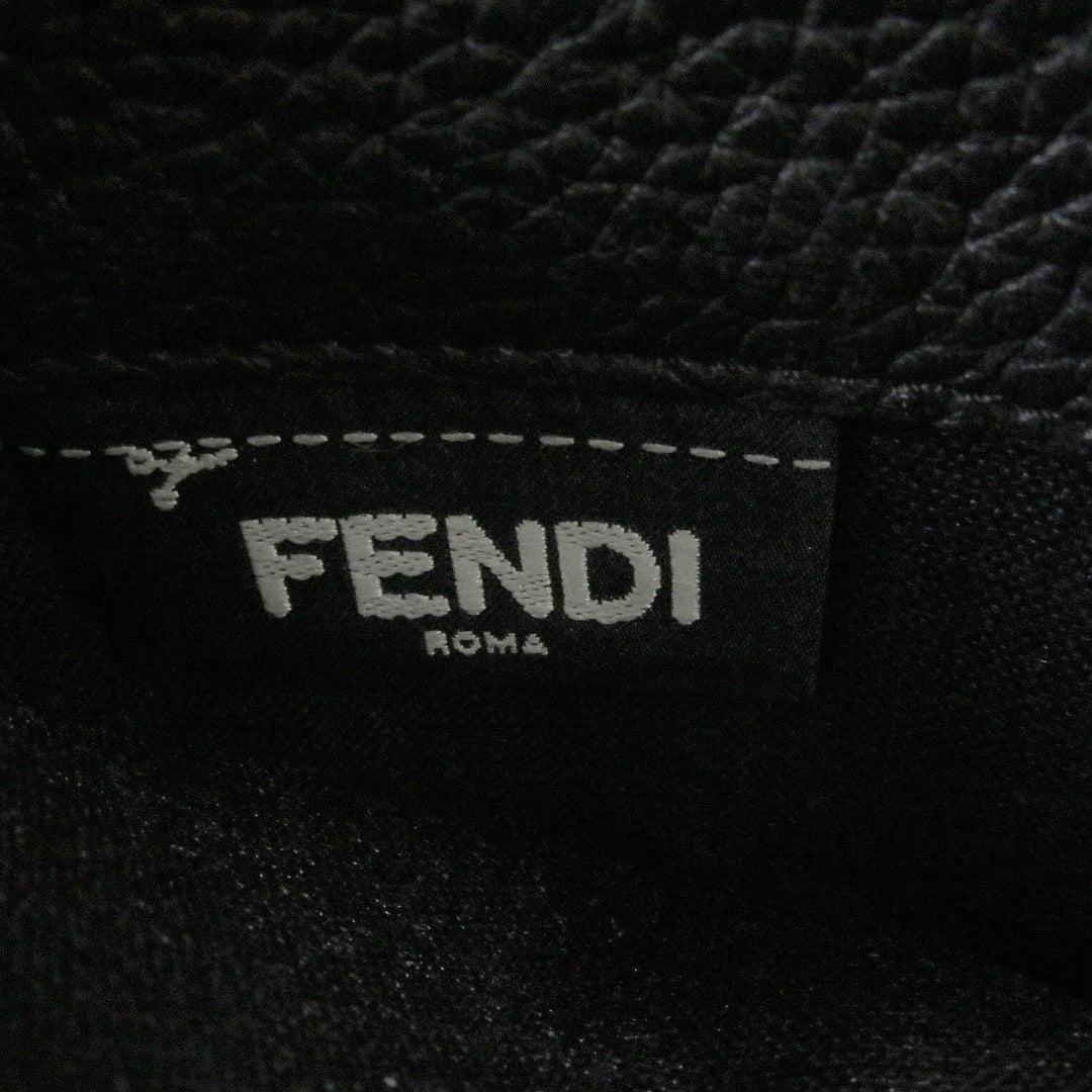 FENDI Long Wallet Purse 7M0210 Main: Leather black Celeria mens Used Authentic