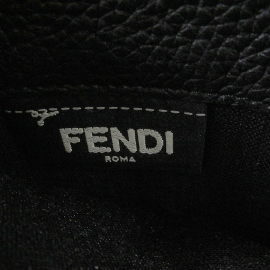 FENDI Long Wallet Purse 7M0210 Main: Leather black Celeria mens Used Authentic