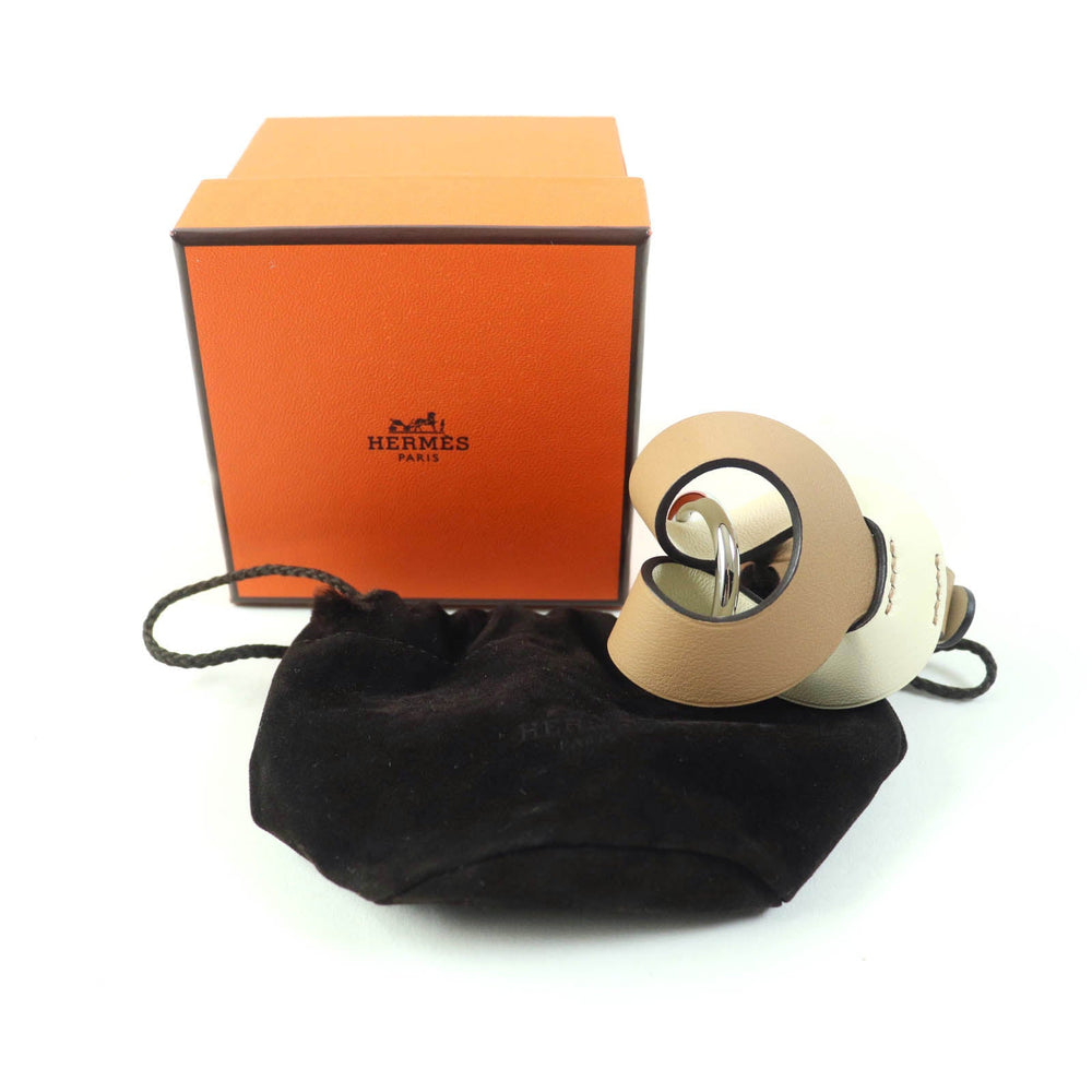 HERMES bracelet Main: Leather CHAI/NATA Vilvolt Women Used Authentic