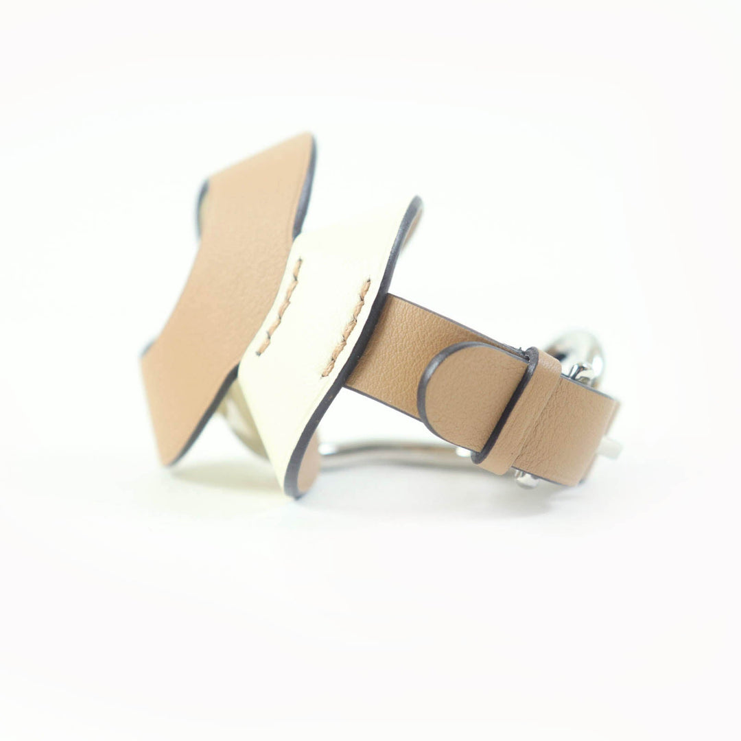 HERMES bracelet Main: Leather CHAI/NATA Vilvolt Women Used Authentic