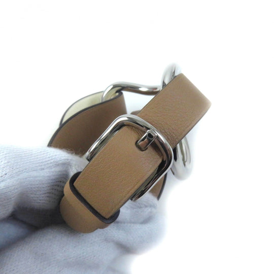 HERMES bracelet Main: Leather CHAI/NATA Vilvolt Women Used Authentic