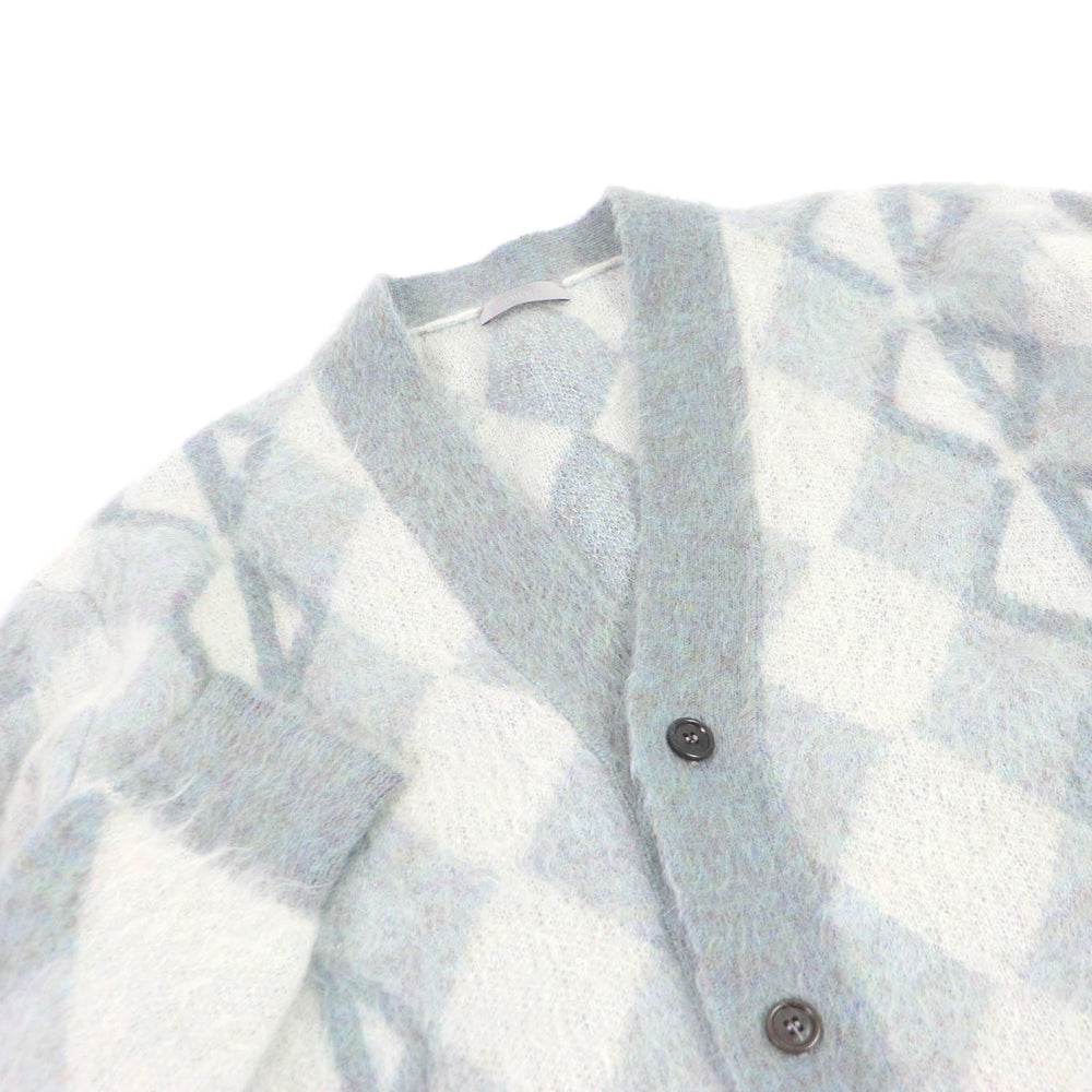 Dior HOMME cardigan 213M236AT427 Main: 67% mohair, Main: 28% nylon, Main: 5% wool Blue type mens M Used Authentic
