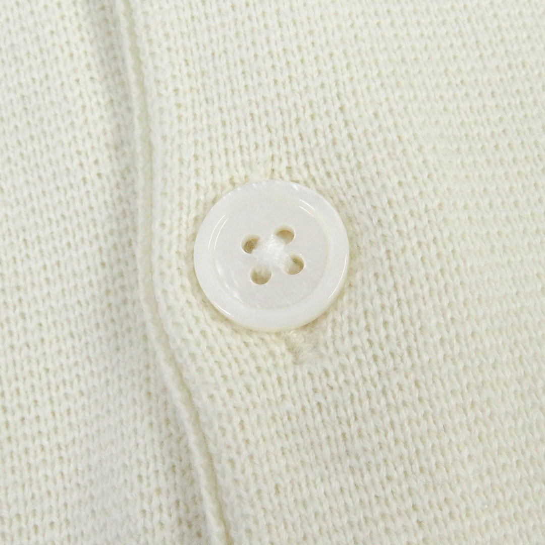 STUSSY Short sleeve shirt Main: 100% cotton Ivory Perforated Swirl Knit Shirt mens M Used Authentic