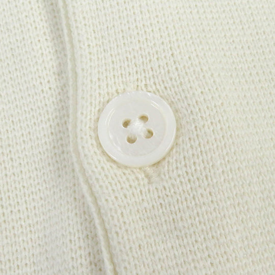 STUSSY Short sleeve shirt Main: 100% cotton Ivory Perforated Swirl Knit Shirt mens M Used Authentic
