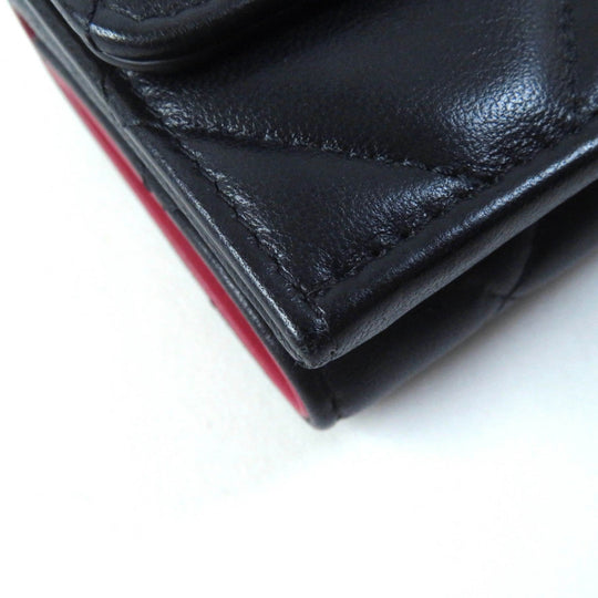 CHANEL Tri-fold wallet AP1789 Main: Lambskin black 19 Small flap wallet Women Used Authentic