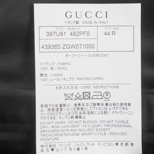 GUCCI Chester coat 439365 Outer: 100% wool, Lining: 100% rayon black mens 44 Used Authentic