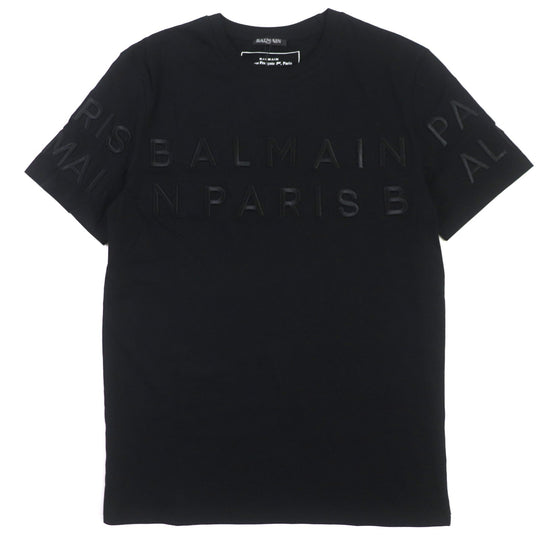 BALMAIN Short sleeve T-shirt cotton black mens S Used Authentic