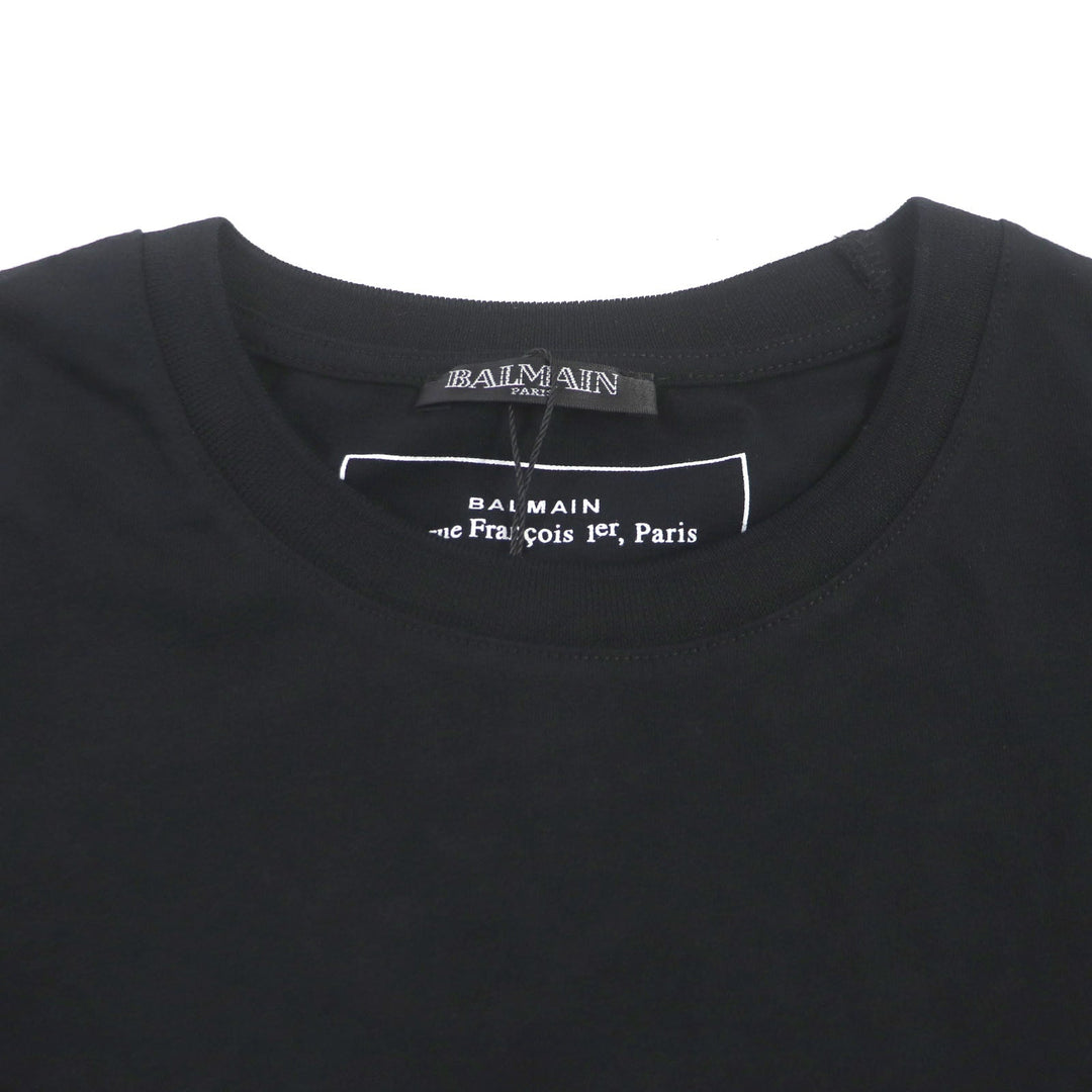 BALMAIN Short sleeve T-shirt cotton black mens S Used Authentic