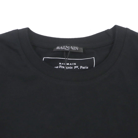 BALMAIN Short sleeve T-shirt cotton black mens S Used Authentic