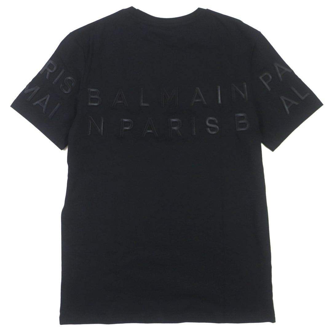 BALMAIN Short sleeve T-shirt cotton black mens S Used Authentic
