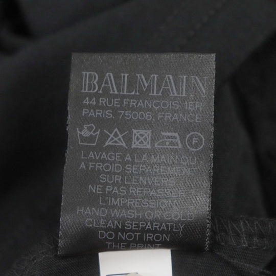 BALMAIN Short sleeve T-shirt cotton black mens S Used Authentic