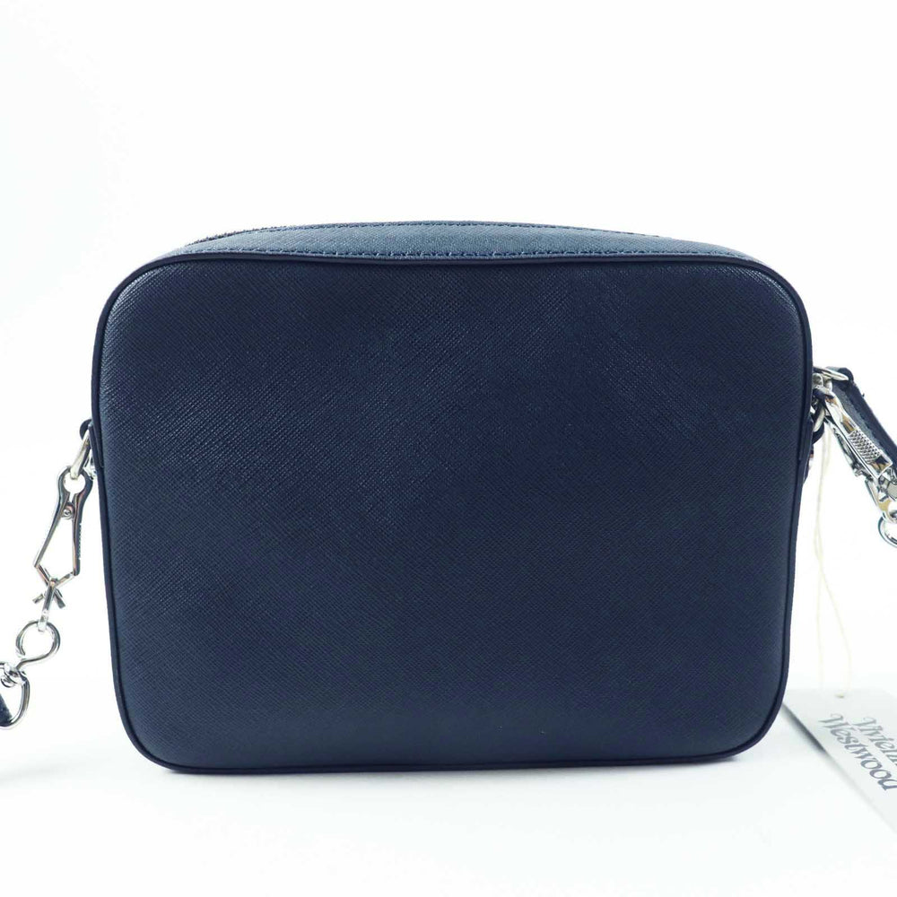 Vivienne Westwood Shoulder Bag 43030064 Main: Leather Navy SAFFIANO CAMERABAG Women Used Authentic