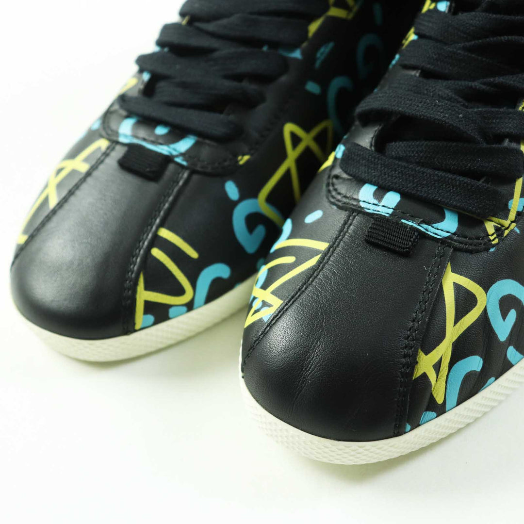 GUCCI High cut sneakers 448482 Main: Leather black multi ghost Women 36 Used Authentic
