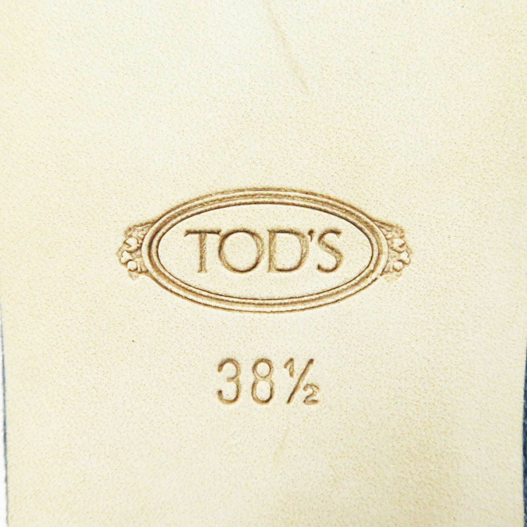 TOD’S Mule Denim leather Indigo blue 38 1/2