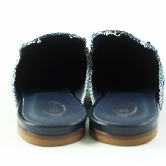 TOD’S Mule Denim leather Indigo blue 38 1/2